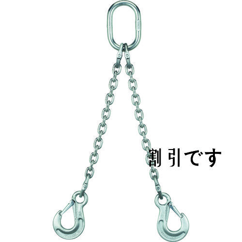象印　ＳＵＳ製チェーンスリング２本吊りスリングフックタイプ　０．６ｔ　